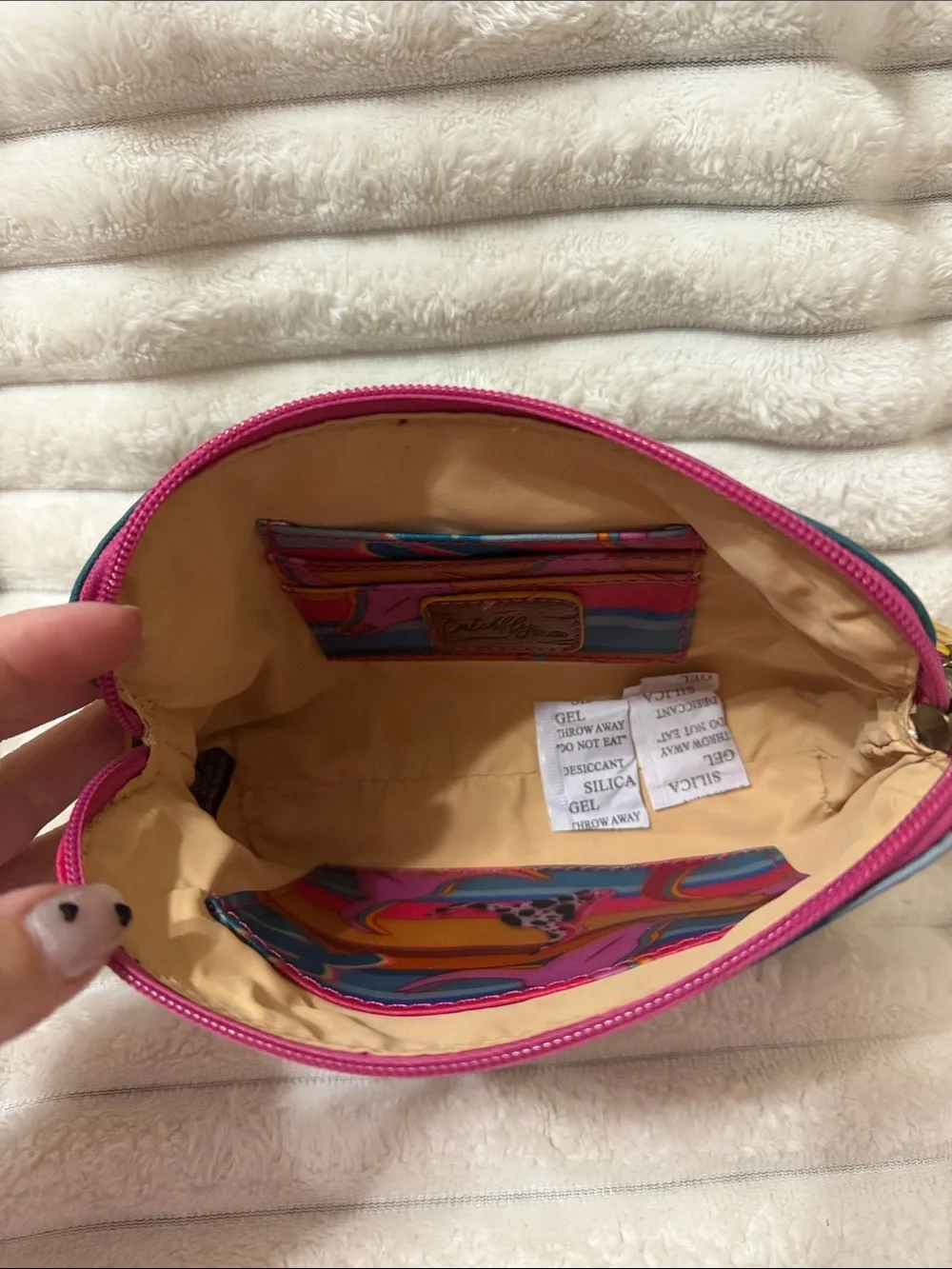 Catchfly Western Multicolor Cow-skulls and Cactus Cosmetic Bag